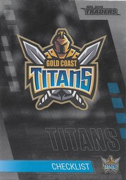 2019 TLA Traders - Platinum Special #PS041 Titans Checklist Front